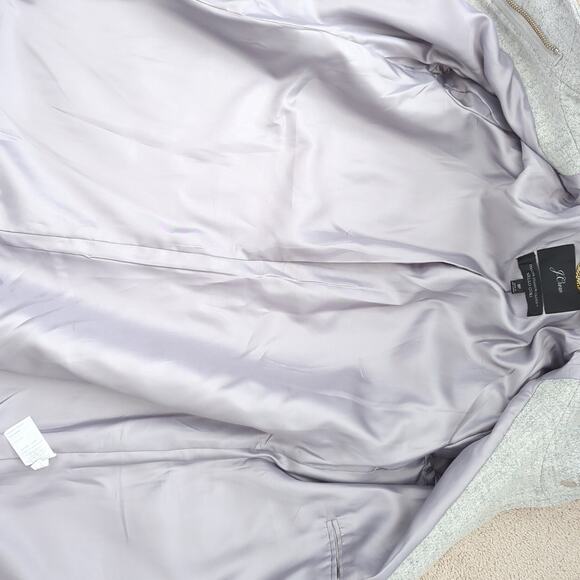 J. Crew Italian Stadium Cloth Nello Gori Parka Heather Gray Womens Jacket 8 8P - Picture 9 of 13